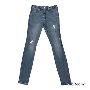 Hollister distressed high rise jean leggings